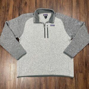 Patagonia Sweater Mens XL Gray Better Fleece 1/4 Zip Jacket Hiking Outdoors